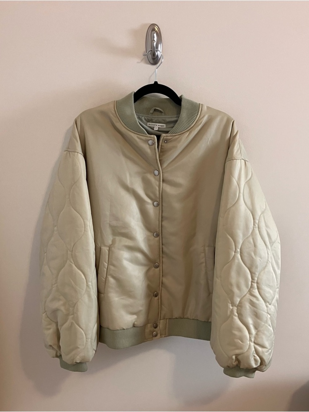 Hidden Los Angeles Jacket in Khaki/Cream/Sage Green Large